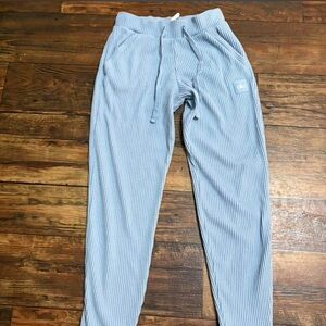 ALO Yoga Light Blue Ribbed Jogger Pants